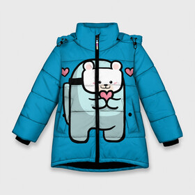 Зимняя куртка для девочек 3D с принтом Nyan Cat (Among Us) в Екатеринбурге, ткань верха — 100% полиэстер; подклад — 100% полиэстер, утеплитель — 100% полиэстер. | длина ниже бедра, удлиненная спинка, воротник стойка и отстегивающийся капюшон. Есть боковые карманы с листочкой на кнопках, утяжки по низу изделия и внутренний карман на молнии. 

Предусмотрены светоотражающий принт на спинке, радужный светоотражающий элемент на пуллере молнии и на резинке для утяжки. | Тематика изображения на принте: among | among us | cat | cats | crewmate | game | impistor | nyan | space | us | vote | выживший | игра | космос | кот | котейка | котэ | кошка | кэт | невиновный | нян | предатель | самозванец | сердечки | сердечко | сердца | сердце