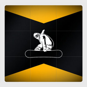 Магнитный плакат 3Х3 с принтом Сноубордист в Екатеринбурге, Полимерный материал с магнитным слоем | 9 деталей размером 9*9 см | snowboard | snowboarding | горные лыжи | прыжок | сноуборд | сноубординг | сноубордист | экстрим