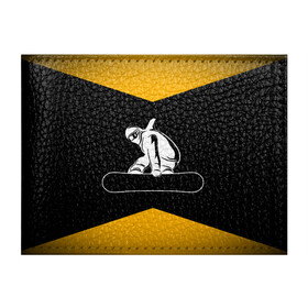 Обложка для студенческого билета с принтом Сноубордист в Екатеринбурге, натуральная кожа | Размер: 11*8 см; Печать на всей внешней стороне | snowboard | snowboarding | горные лыжи | прыжок | сноуборд | сноубординг | сноубордист | экстрим