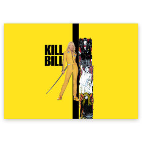 Поздравительная открытка с принтом Убить Билла в Екатеринбурге, 100% бумага | плотность бумаги 280 г/м2, матовая, на обратной стороне линовка и место для марки
 | боевик | квентин тарантино | преступление | триллер | фильм