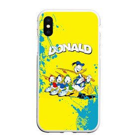 Чехол для iPhone XS Max матовый с принтом Donald duck (Рыбалка) в Екатеринбурге, Силикон | Область печати: задняя сторона чехла, без боковых панелей | donald duck | walt disney | герой | мультфильмов | селезень | студии