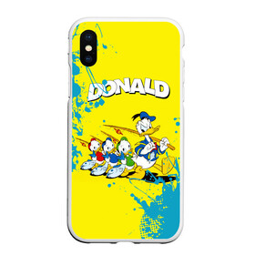 Чехол для iPhone XS Max матовый с принтом Donald duck(Рыбалка) в Екатеринбурге, Силикон | Область печати: задняя сторона чехла, без боковых панелей | donald duck | walt disney | герой | мультфильмов | рыбалка | селезень | студии