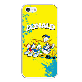 Чехол для iPhone 5/5S матовый с принтом Donald duck(Рыбалка) в Екатеринбурге, Силикон | Область печати: задняя сторона чехла, без боковых панелей | donald duck | walt disney | герой | мультфильмов | рыбалка | селезень | студии