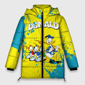 Женская зимняя куртка Oversize с принтом Donald duck(Рыбалка) в Екатеринбурге, верх — 100% полиэстер; подкладка — 100% полиэстер; утеплитель — 100% полиэстер | длина ниже бедра, силуэт Оверсайз. Есть воротник-стойка, отстегивающийся капюшон и ветрозащитная планка. 

Боковые карманы с листочкой на кнопках и внутренний карман на молнии | donald duck | walt disney | герой | мультфильмов | рыбалка | селезень | студии