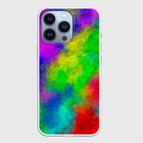 Чехол для iPhone 13 Pro с принтом Multicolored в Екатеринбурге,  |  | Тематика изображения на принте: abstract | colorful | holi | neon | pattern | rainbow | texture | абстракция | граффити | дым | искусство | кислота | кислотный | краска | красочный | микс | неоновый | облака | радуга | радужный | текстура | туман | узор | холи