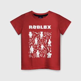Детская футболка хлопок с принтом ROBLOX в Екатеринбурге, 100% хлопок | круглый вырез горловины, полуприлегающий силуэт, длина до линии бедер | piggy | roblox | roblox games | roblox piggy | игра роблокс | пигги. | роблокс | роблокс пигги | робукс