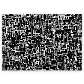 Поздравительная открытка с принтом Геометрия ЧБ.Black & white в Екатеринбурге, 100% бумага | плотность бумаги 280 г/м2, матовая, на обратной стороне линовка и место для марки
 | black  white | геометрия | прямоугольники | текстуры | чб