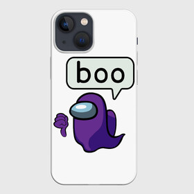 Чехол для iPhone 13 mini с принтом BOO (Among Us) в Екатеринбурге,  |  | among | among us | boo | crewmate | game | ghost | impistor | space | us | vote | бу | буу | выживший | игра | космос | невиновный | предатель | приведение | призрак | самозванец