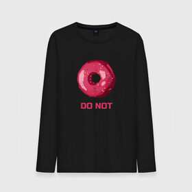 Мужской лонгслив хлопок с принтом Пончик DO NOT в Екатеринбурге, 100% хлопок |  | Тематика изображения на принте: donut | food | pink | еда | игра слов | пончик | розовый