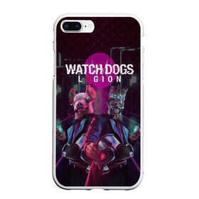 Чехол для iPhone 7Plus/8 Plus матовый с принтом Watch Dogs: Legion в Екатеринбурге, Силикон | Область печати: задняя сторона чехла, без боковых панелей | будущее | киберпанк | маски | череп