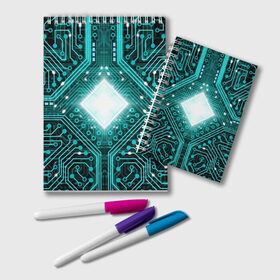 Блокнот с принтом Схема в Екатеринбурге, 100% бумага | 48 листов, плотность листов — 60 г/м2, плотность картонной обложки — 250 г/м2. Листы скреплены удобной пружинной спиралью. Цвет линий — светло-серый
 | background | board | chip | circuit | processor | texture | плата | процессор | схема | текстура | фон | чип