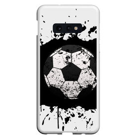 Чехол для Samsung S10E с принтом Soccer Ball в Екатеринбурге, Силикон | Область печати: задняя сторона чехла, без боковых панелей | Тематика изображения на принте: ball | football | soccer | брызги | мяч | футбол | футбольный мяч