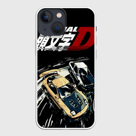 Чехол для iPhone 13 mini с принтом Initial D две машины в Екатеринбурге,  |  | anime | deja vu | initial | initial d | manga | street | z | аниме | гонки | инециал ди | инициал д | инициал ди | манга | машины | такуми фудзивара | уличные