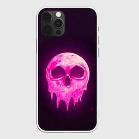 Чехол для iPhone 12 Pro Max с принтом Розовая Луна в Екатеринбурге, Силикон |  | dark | moon | pink | skull | абстракция | луна | розовый | сюрреализм | темный | череп | черный