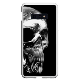 Чехол для Samsung S10E с принтом Skull в Екатеринбурге, Силикон | Область печати: задняя сторона чехла, без боковых панелей | bones | fashion | orbits | skull | vanguard | авангард | глазницы | кости | мода | череп