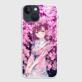 Чехол для iPhone 13 mini с принтом SAKURA в Екатеринбурге,  |  | anime | girl | love | весна | девочка | девушка | дерево | любовь | милашка | милая | сакура | цветы