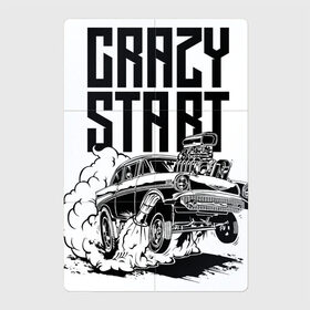 Магнитный плакат 2Х3 с принтом Crazy start в Екатеринбурге, Полимерный материал с магнитным слоем | 6 деталей размером 9*9 см | Тематика изображения на принте: car | engine | motorsport | start | автомобиль | автоспорт | двигатель | старт