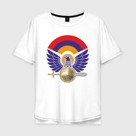 Мужская футболка хлопок Oversize с принтом Армения в Екатеринбурге, 100% хлопок | свободный крой, круглый ворот, “спинка” длиннее передней части | armenia | арарат | армения | армянин | герб | горы | гранат | лев | орнамент | снг | ссср | страна | узор | флаг | шашлык