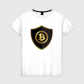 Женская футболка хлопок с принтом Биткоин (bitcoin) в Екатеринбурге, 100% хлопок | прямой крой, круглый вырез горловины, длина до линии бедер, слегка спущенное плечо | bitcoin | bitcoin news | bitcoin news today | bitcoin price | bitcoin price prediction | bitcoin trading | btc | btc news | btc price | btc today | crypto | crypto news | cryptocurrency