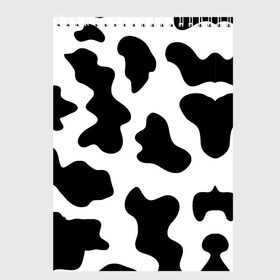Скетчбук с принтом Му-му в Екатеринбурге, 100% бумага
 | 48 листов, плотность листов — 100 г/м2, плотность картонной обложки — 250 г/м2. Листы скреплены сверху удобной пружинной спиралью | абстракция | бык | кожа коровы | корова | му му | пятна | черно белое | черно белые пятна