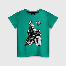 Детская футболка хлопок с принтом Kawasaki Ninja Cup в Екатеринбурге, 100% хлопок | круглый вырез горловины, полуприлегающий силуэт, длина до линии бедер | Тематика изображения на принте: cup | engine | girl | helmet | motorcycle | power | двигатель | девушка | кубок | мотоцикл | мощь | шлем