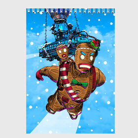 Скетчбук с принтом Пряничный человек в Екатеринбурге, 100% бумага
 | 48 листов, плотность листов — 100 г/м2, плотность картонной обложки — 250 г/м2. Листы скреплены сверху удобной пружинной спиралью | 2020 | 2021 | christmas | cookie | dabb | epic games | fortnite | gingerbread man | new year | santa clause | skin | year | год | даб | дэб | игры | новогодний | новый год | печенье | пряник | пряничный человечек | рождество | санта клаус | скин | фортнай