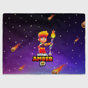 Плед 3D с принтом BRAWL STARS AMBER. в Екатеринбурге, 100% полиэстер | закругленные углы, все края обработаны. Ткань не мнется и не растягивается | Тематика изображения на принте: 8 bit | amber | brawl stars | colette | crow | gale | leon | max | mecha | mecha crow | mr.p | sally leon | shark | tara | virus 8 bit | werewolf leon | акула | амбер | берли | бравл старс | ворон | коллет | макс | оборотень