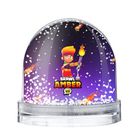 Снежный шар с принтом BRAWL STARS AMBER. в Екатеринбурге, Пластик | Изображение внутри шара печатается на глянцевой фотобумаге с двух сторон | 8 bit | amber | brawl stars | colette | crow | gale | leon | max | mecha | mecha crow | mr.p | sally leon | shark | tara | virus 8 bit | werewolf leon | акула | амбер | берли | бравл старс | ворон | коллет | макс | оборотень