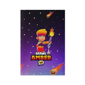 Обложка для паспорта матовая кожа с принтом BRAWL STARS AMBER. в Екатеринбурге, натуральная матовая кожа | размер 19,3 х 13,7 см; прозрачные пластиковые крепления | 8 bit | amber | brawl stars | colette | crow | gale | leon | max | mecha | mecha crow | mr.p | sally leon | shark | tara | virus 8 bit | werewolf leon | акула | амбер | берли | бравл старс | ворон | коллет | макс | оборотень