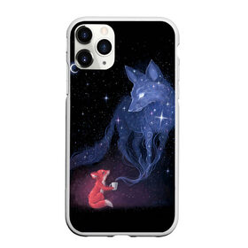 Чехол для iPhone 11 Pro матовый с принтом Лиса и ее дух в Екатеринбурге, Силикон |  | fox | moon | stars | дух | звезды | лес | леса | лиса | лиса и лес | лисичка | лисичка в лесу | лисички в космосе | лисы | луна | небо | ночное небо | с лисами | темнота