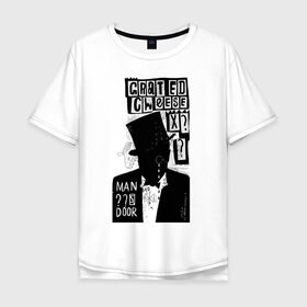 Мужская футболка хлопок Oversize с принтом Man в Екатеринбурге, 100% хлопок | свободный крой, круглый ворот, “спинка” длиннее передней части | 2020 | абстракция | граффити | стиль | тренд | уличный стиль | урбан