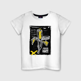 Детская футболка хлопок с принтом African banana в Екатеринбурге, 100% хлопок | круглый вырез горловины, полуприлегающий силуэт, длина до линии бедер | 2020 | абстракция | граффити | стиль | тренд | уличный стиль | урбан