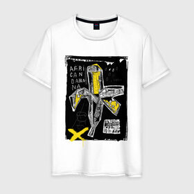 Мужская футболка хлопок с принтом African banana в Екатеринбурге, 100% хлопок | прямой крой, круглый вырез горловины, длина до линии бедер, слегка спущенное плечо. | 2020 | абстракция | граффити | стиль | тренд | уличный стиль | урбан