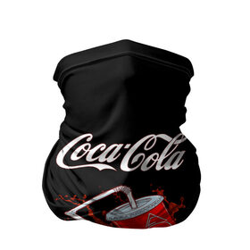 Бандана-труба 3D с принтом Coca Cola в Екатеринбурге, 100% полиэстер, ткань с особыми свойствами — Activecool | плотность 150‒180 г/м2; хорошо тянется, но сохраняет форму | Тематика изображения на принте: coca cola | газировка | кола | лето | лимонад | свежесть | стакан