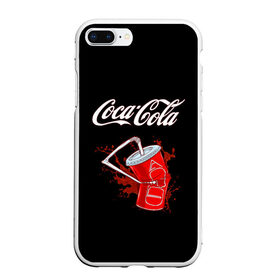Чехол для iPhone 7Plus/8 Plus матовый с принтом Coca Cola в Екатеринбурге, Силикон | Область печати: задняя сторона чехла, без боковых панелей | coca cola | газировка | кола | лето | лимонад | свежесть | стакан