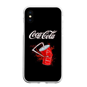 Чехол для iPhone XS Max матовый с принтом Coca Cola в Екатеринбурге, Силикон | Область печати: задняя сторона чехла, без боковых панелей | coca cola | газировка | кола | лето | лимонад | свежесть | стакан