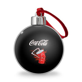 Ёлочный шар с принтом Coca Cola в Екатеринбурге, Пластик | Диаметр: 77 мм | coca cola | газировка | кола | лето | лимонад | свежесть | стакан