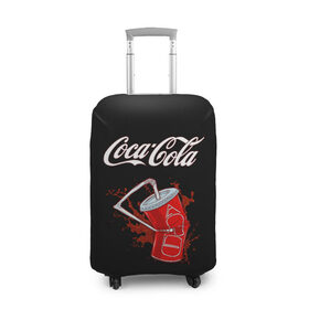 Чехол для чемодана 3D с принтом Coca Cola в Екатеринбурге, 86% полиэфир, 14% спандекс | двустороннее нанесение принта, прорези для ручек и колес | coca cola | газировка | кола | лето | лимонад | свежесть | стакан