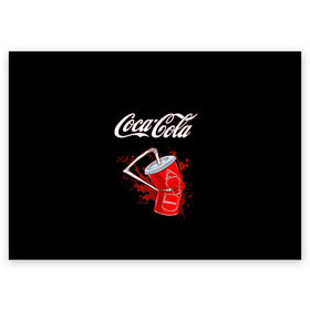 Поздравительная открытка с принтом Coca Cola в Екатеринбурге, 100% бумага | плотность бумаги 280 г/м2, матовая, на обратной стороне линовка и место для марки
 | coca cola | газировка | кола | лето | лимонад | свежесть | стакан
