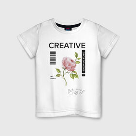 Детская футболка хлопок с принтом CREATIVE в Екатеринбурге, 100% хлопок | круглый вырез горловины, полуприлегающий силуэт, длина до линии бедер | 2020 | абстракция | граффити | стиль | тренд | уличный стиль | урбан