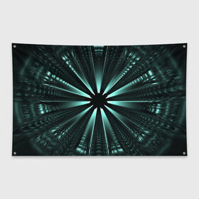 Флаг-баннер с принтом фантастический туннель в Екатеринбурге, 100% полиэстер | размер 67 х 109 см, плотность ткани — 95 г/м2; по краям флага есть четыре люверса для крепления | градиент | дыра | иллюзия | корридор | лучи | сквозь | туннель | фантастика | фантастический туннель