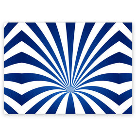 Поздравительная открытка с принтом Оптическая иллюзия в Екатеринбурге, 100% бумага | плотность бумаги 280 г/м2, матовая, на обратной стороне линовка и место для марки
 | глубина | иллюзия | линии | оптическая иллюзия | полосы | синие линии | синие полосы | синий