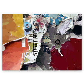 Поздравительная открытка с принтом Street art в Екатеринбурге, 100% бумага | плотность бумаги 280 г/м2, матовая, на обратной стороне линовка и место для марки
 | art | color | paint | paper | street | vanguard | wall | авангард | бумага | искусство | краска | стена | улица | цвет