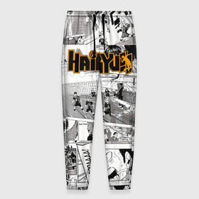 Мужские брюки 3D с принтом Haikyu в Екатеринбурге, 100% полиэстер | манжеты по низу, эластичный пояс регулируется шнурком, по бокам два кармана без застежек, внутренняя часть кармана из мелкой сетки | haikyu | аниме | волейбол | манга | спортивная | фурудатэ | харуити