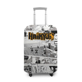 Чехол для чемодана 3D с принтом Haikyu в Екатеринбурге, 86% полиэфир, 14% спандекс | двустороннее нанесение принта, прорези для ручек и колес | Тематика изображения на принте: haikyu | аниме | волейбол | манга | спортивная | фурудатэ | харуити
