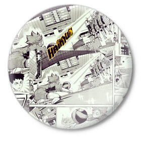Значок с принтом Haikyu в Екатеринбурге,  металл | круглая форма, металлическая застежка в виде булавки | Тематика изображения на принте: haikyu | аниме | волейбол | манга | спортивная | фурудатэ | харуити