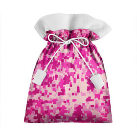Подарочный 3D мешок с принтом Розовый камуфляж в Екатеринбурге, 100% полиэстер | Размер: 29*39 см | камуфляж | милитари | пиксель | пиксельный | розовый | узор