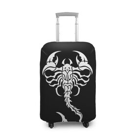 Чехол для чемодана 3D с принтом Скорпион в Екатеринбурге, 86% полиэфир, 14% спандекс | двустороннее нанесение принта, прорези для ручек и колес | знак зодиака | природа. | ракообразные | скорпион | ядовитые существа