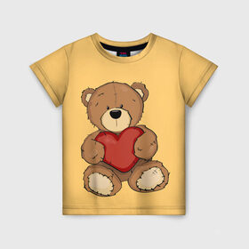 Детская футболка 3D с принтом Мишка Тедди в Екатеринбурге, 100% гипоаллергенный полиэфир | прямой крой, круглый вырез горловины, длина до линии бедер, чуть спущенное плечо, ткань немного тянется | игрушка | игрушки | медведь | миша | мишкатедди | мягкаяигрушка | тедди