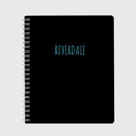 Тетрадь с принтом Riverdale в Екатеринбурге, 100% бумага | 48 листов, плотность листов — 60 г/м2, плотность картонной обложки — 250 г/м2. Листы скреплены сбоку удобной пружинной спиралью. Уголки страниц и обложки скругленные. Цвет линий — светло-серый
 | Тематика изображения на принте: riverdale
